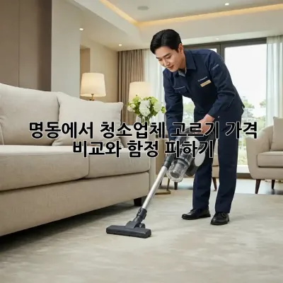 명동에서 청소업체 고르기: 가격 비교와 함정 피하기!