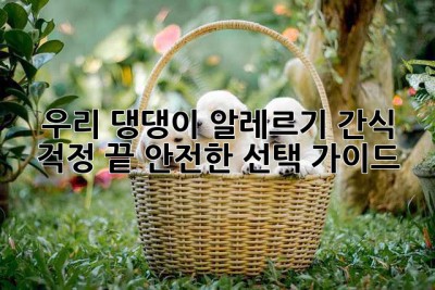 우리 댕댕이, 알레르기 간식 걱정 끝! 안전한 선택 가이드🐶