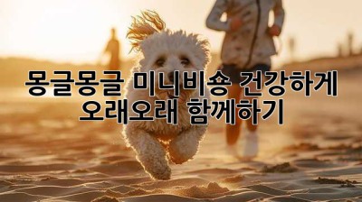 몽글몽글 미니비숑, 건강하게 오래오래 함께하기🐶