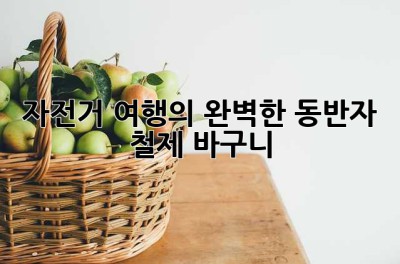 자전거 여행의 완벽한 동반자, 철제 바구니