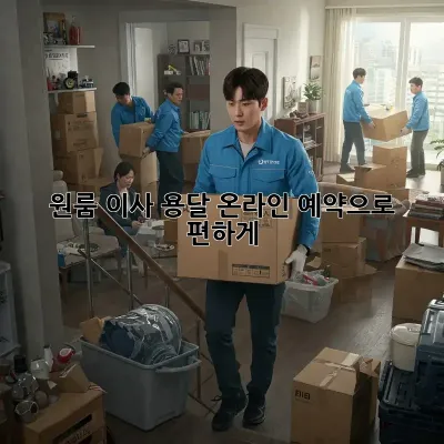 원룸 이사? 용달 온라인 예약으로 편하게!