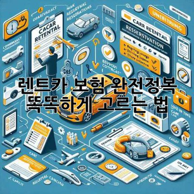 🚗 렌트카 보험 완전정복! 똑똑하게 고르는 법