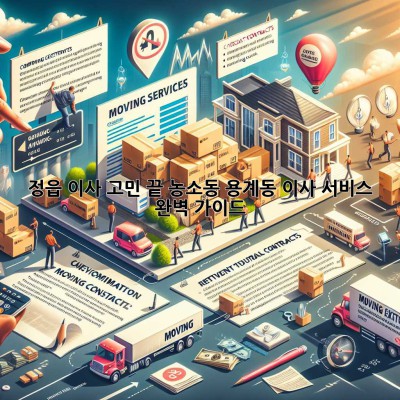 정읍 이사 고민 끝! 농소동 용계동 이사 서비스 완벽 가이드 🚚💨