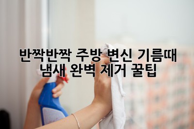 ✨반짝반짝✨ 주방 변신! 기름때 & 냄새 완벽 제거 꿀팁🍯