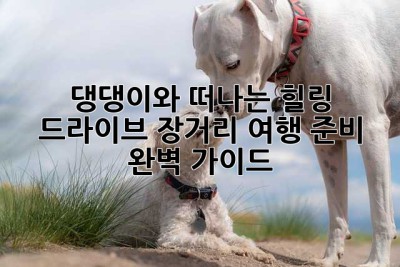 댕댕이와 떠나는 힐링 드라이브: 장거리 여행 준비 완벽 가이드!