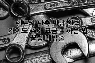 🚗 렌트카 단축 반납 완벽 가이드: 추가 요금 피하는 법! 꿀팁 대방출 🍯