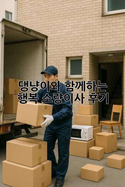 🐾 댕냥이와 함께하는 행복 소량이사 후기 🏡