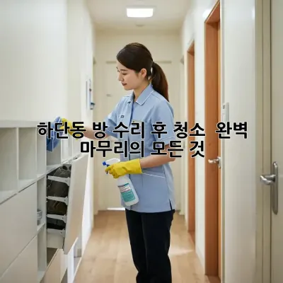 하단동 방 수리 후 청소 ✨ 완벽 마무리의 모든 것!